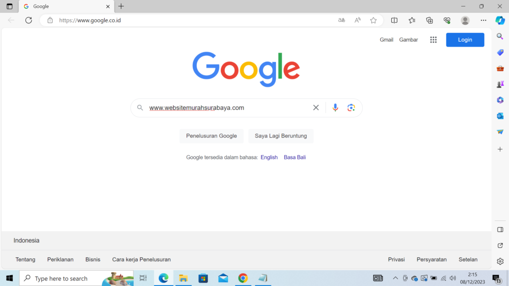 Kotak Isian Url Internet