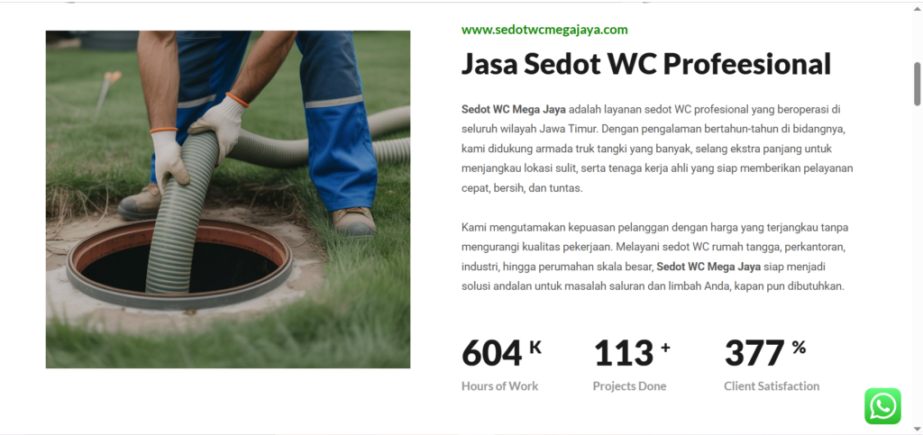 Buat website sedot wc di surabaya
