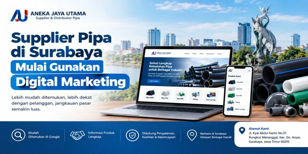 Supplier Pipa di Surabaya Mulai Gunakan Digital Marketing